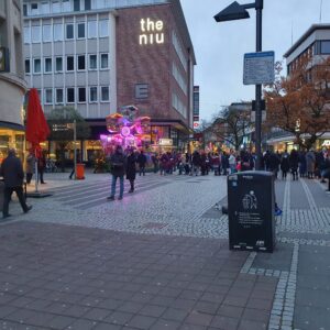 Billedet viser lidt af Kiels lange gågade